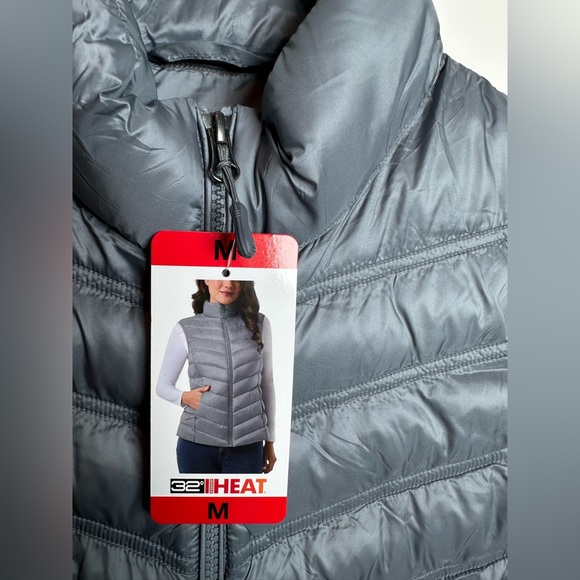 32 Degrees  Gray Quilted Vest - Picture 2 of 8